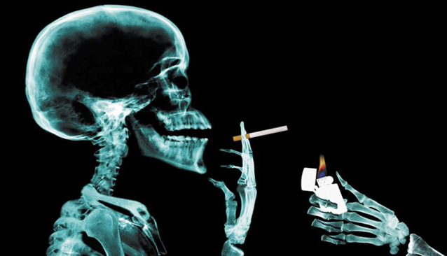 Esqueleto de artista fumando-fumar es bueno para el arte
