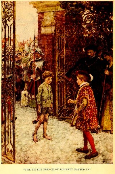 Dibujo sobre la historia de EL Príncipe y el Mendigo de Mark Twain